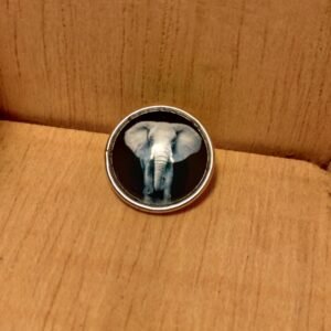 Druckknopf Elefant schwarz