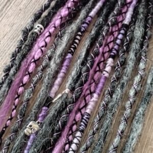 Dreadgummi - Schwarz, Grau, Lila